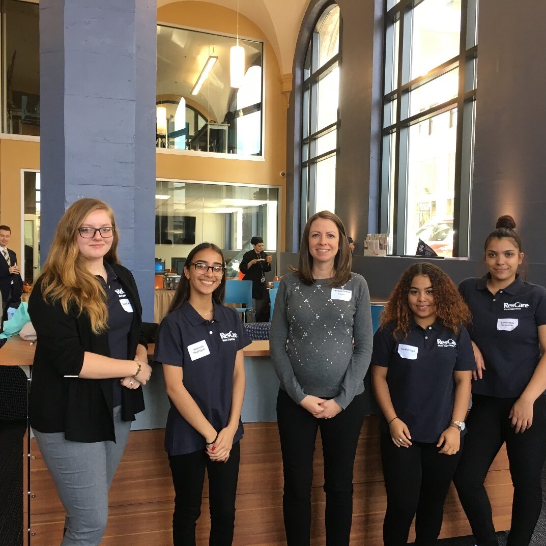 ISY participants from Hazleton are pictured with ISY Supervisor, Carissa Cohen at the Meet & Greet Your Future Networking Event