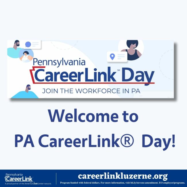 Welcome to PA Careerlink Day graphic