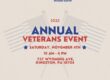 Veterans Event graphic, November 4, 2023