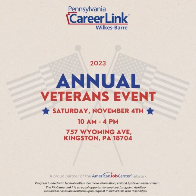 Veterans Event graphic, November 4, 2023