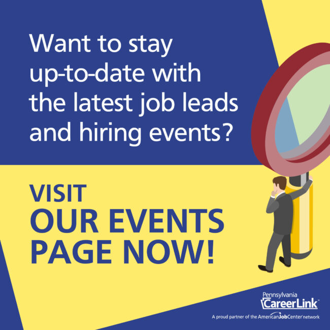 Upcoming events graphic.